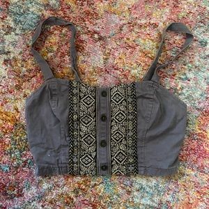 Gold detail crop cop